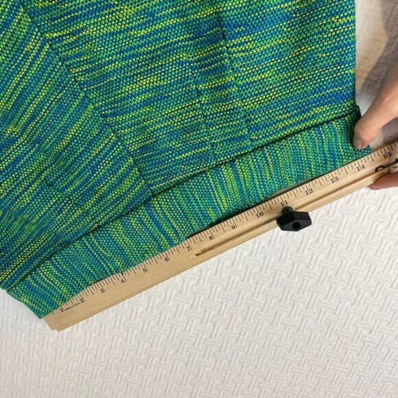 Vintage Handmade M / L Green Turquoise Bleu Long Thick 60s 70s Retro Maxi Skirt - Picture 6 of 15